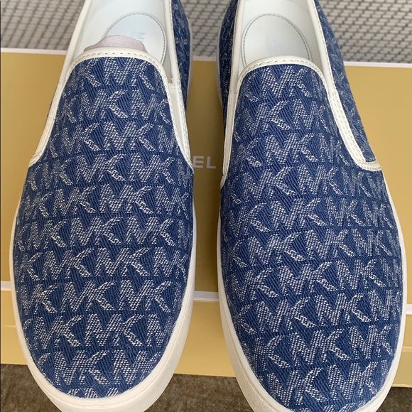 MICHAEL KORS TEDDY SLIP ON DENIM JACQUARD DENIM/Op - Picture 9 of 16